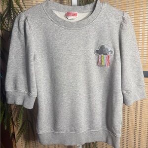 Kate Spade Gray Sweatshirt with Rainbow Cloud